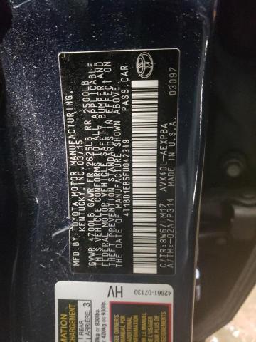 2015 TOYOTA AVALON HYB 4T1BD1EB5FU042349