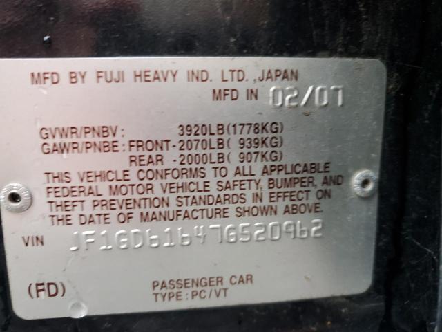 JF1GD61647G520962 Subaru Impreza 2.5i