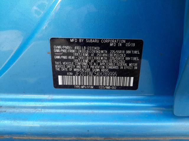 JF2GTDNC5KH289995 Subaru Crosstrek Limited