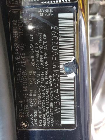 WBAAV33481FV02093 BMW 325 I