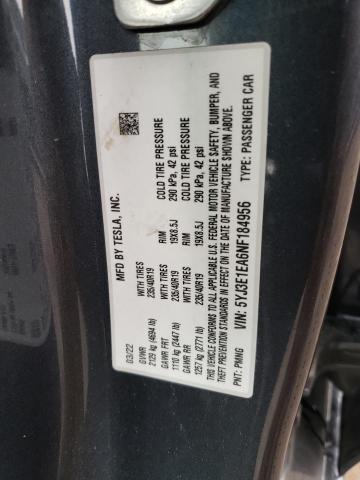 5YJ3E1EA6NF184956 Tesla MODEL 3