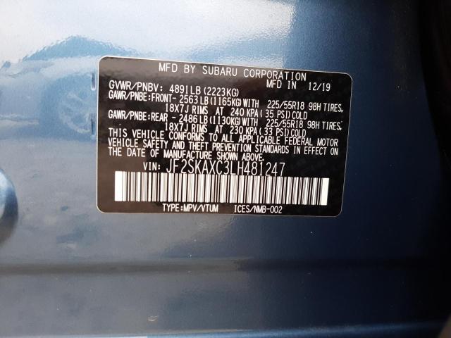 JF2SKAXC3LH481247 Subaru Forester Touring