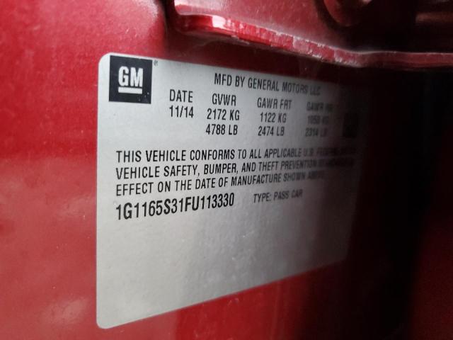 2015 CHEVROLET IMPALA LTZ - 1G1165S31FU113330