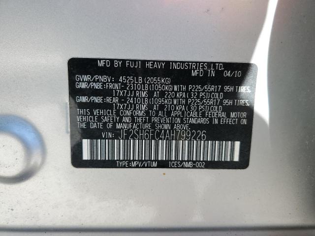 JF2SH6FC4AH799226 Subaru Forester 2.5xt Limited