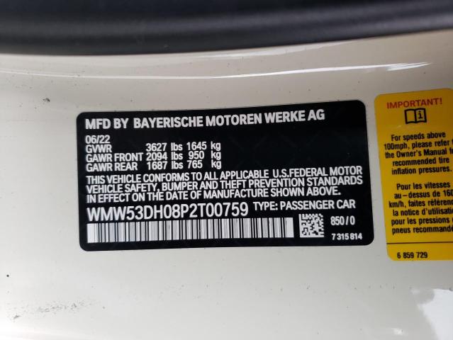 WMW53DH08P2T00759 Mini Cooper