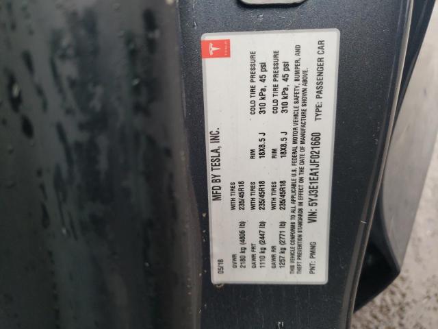 5YJ3E1EA1JF021660 Tesla MODEL 3
