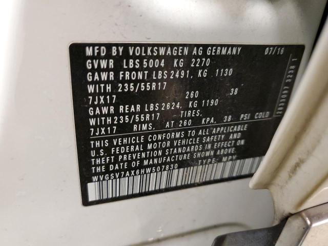 2017 VOLKSWAGEN TIGUAN WOL - WVGSV7AX6HW507830