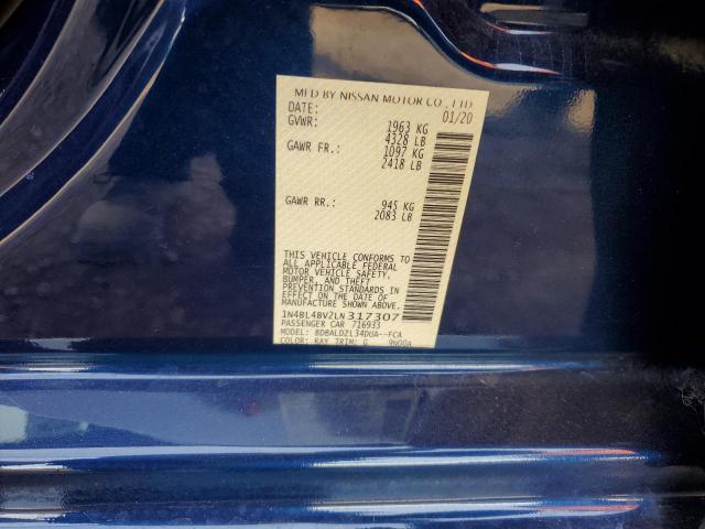 2020 NISSAN ALTIMA S 1N4BL4BV2LN317307