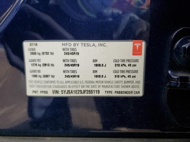 5YJSA1E29JF265119 Tesla MODEL S