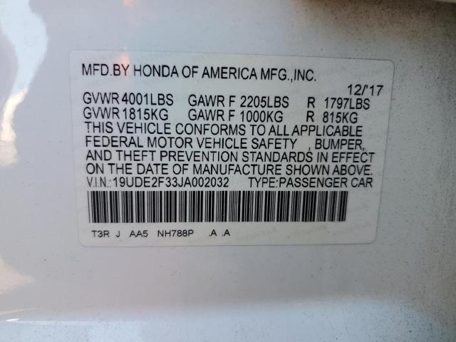 2018 ACURA ILX BASE W - 19UDE2F33JA002032