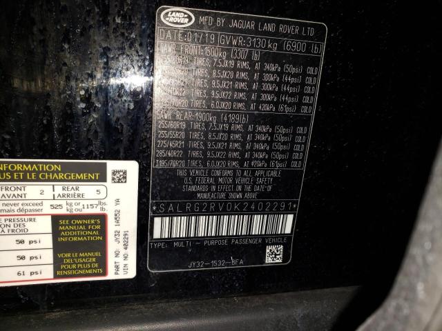 SALRG2RV0K2402291 Land Rover Discovery Se