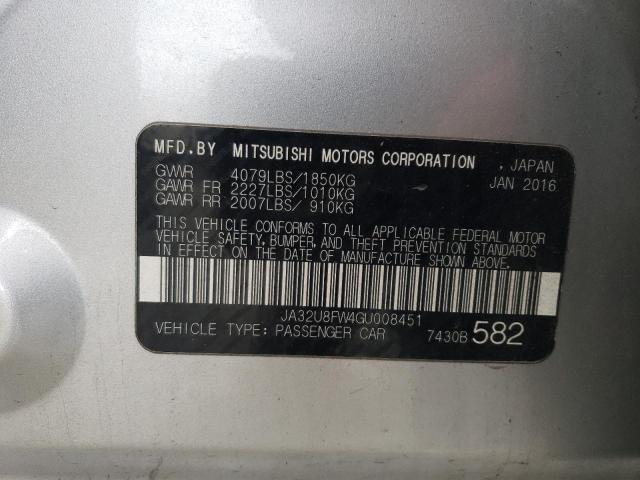 2016 MITSUBISHI LANCER GT JA32U8FW4GU008451