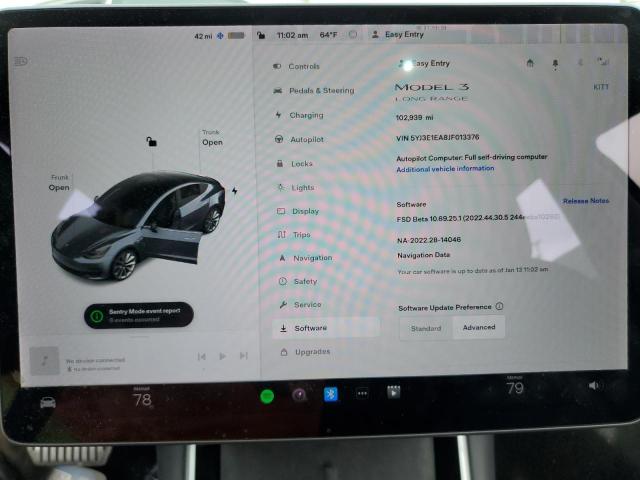 5YJ3E1EA8JF013376 Tesla MODEL 3