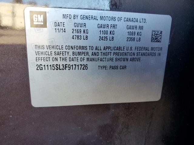 2015 CHEVROLET IMPALA LT - 2G1115SL3F9171726