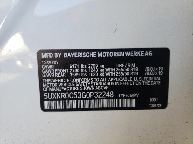 2016 BMW X5 XDRIVE3 - 5UXKR0C53G0P32248