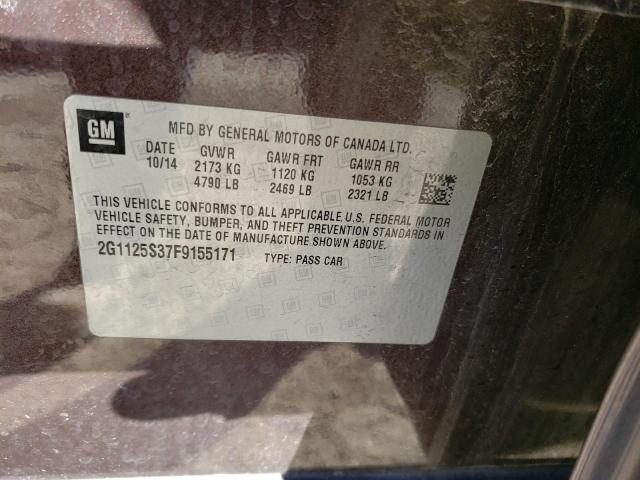 2015 CHEVROLET IMPALA LT - 2G1125S37F9155171