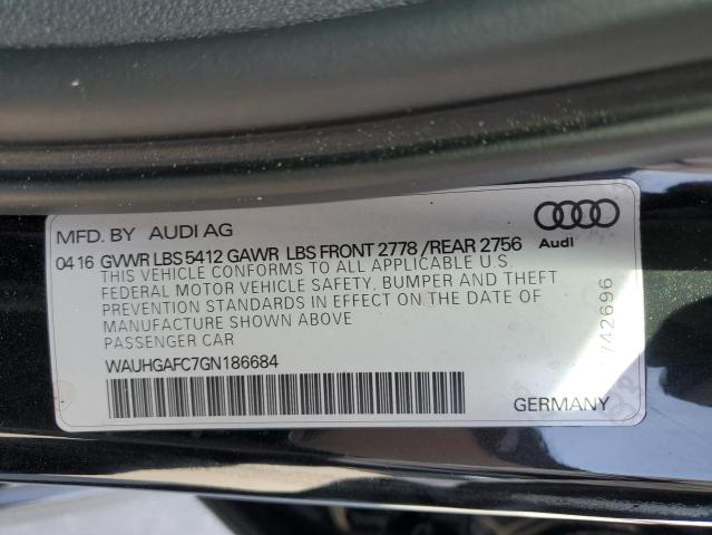 2016 AUDI A6 PRESTIG WAUHGAFC7GN186684