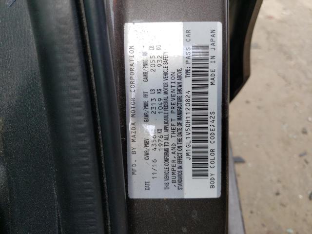 2017 MAZDA 6 TOURING JM1GL1V50H1120824