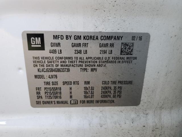 KL4CJGSB4GB633739 Buick Encore