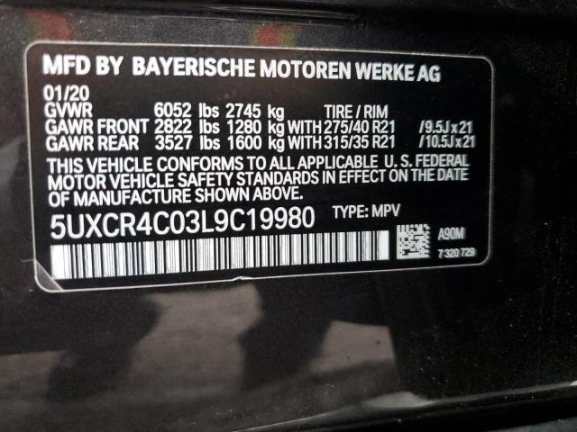 2020 BMW X5 SDRIVE - 5UXCR4C03L9C19980