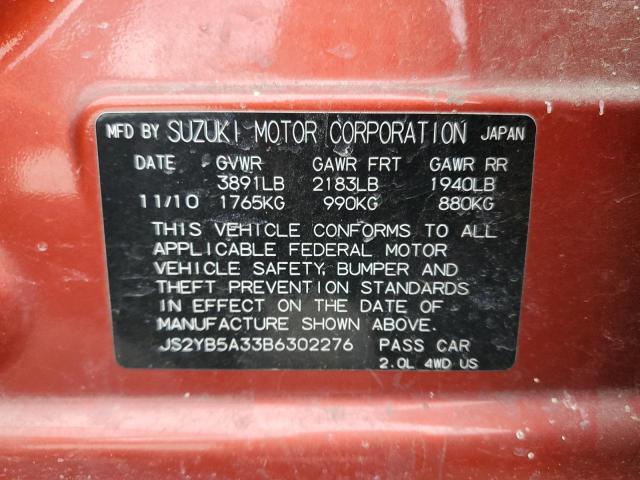 JS2YB5A33B6302276 Suzuki SX4
