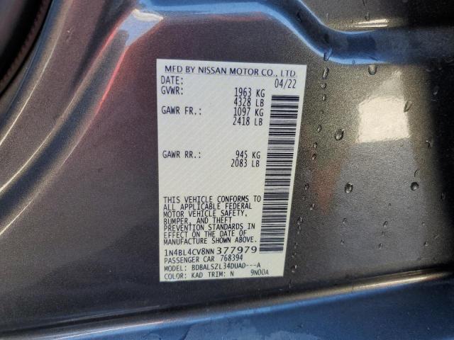 2022 NISSAN ALTIMA SR - 1N4BL4CV8NN377979