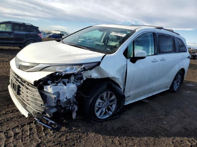 Salvage cars for sale from Copart Brighton, CO: 2021 Toyota Sienna XLE