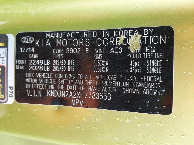 2015 KIA SOUL KNDJN2A2XF7783653