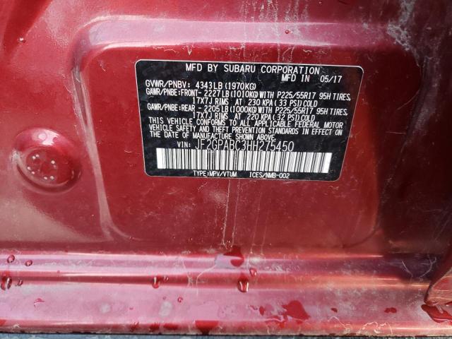JF2GPABC3HH275450 Subaru Crosstrek Premium