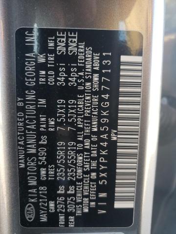 2019 KIA SORENTO SX - 5XYPK4A59KG477131