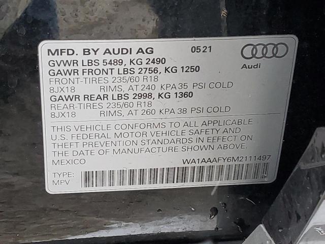 WA1AAAFY6M2111497 2021 AUDI Q5, photo no. 13