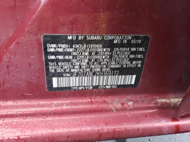 JF2GTANC2KH369172 Subaru Crosstrek Limited