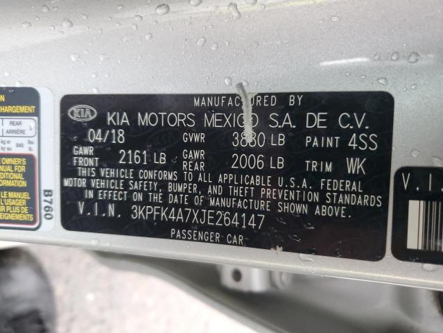 3KPFK4A7XJE264147 KIA FORTE LX