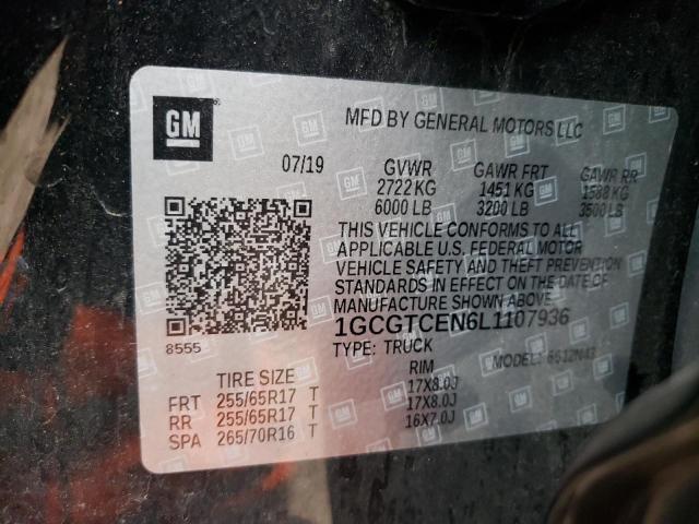 2020 CHEVROLET COLORADO L - 1GCGTCEN6L1107936