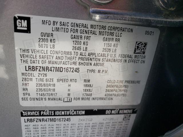 LRBFZNR47MD167245 Buick Envision Essence