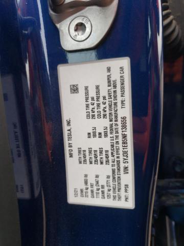 5YJ3E1EB5NF138656 Tesla MODEL 3