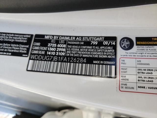 2015 MERCEDES-BENZ S 63 AMG - WDDUG7JB1FA126284