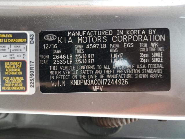 KNDPM3AC0H7244926 KIA Sportage Lx