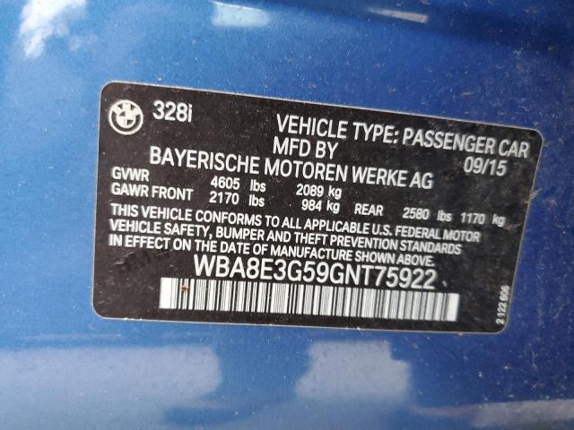 2016 BMW 328 XI SUL - WBA8E3G59GNT75922