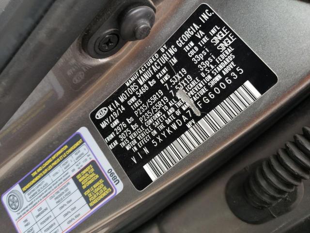 5XYKWDA7XFG600635 KIA SORENTO SX