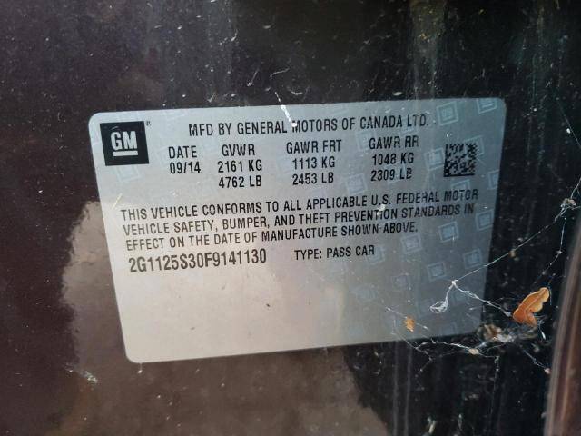 2015 CHEVROLET IMPALA LT - 2G1125S30F9141130