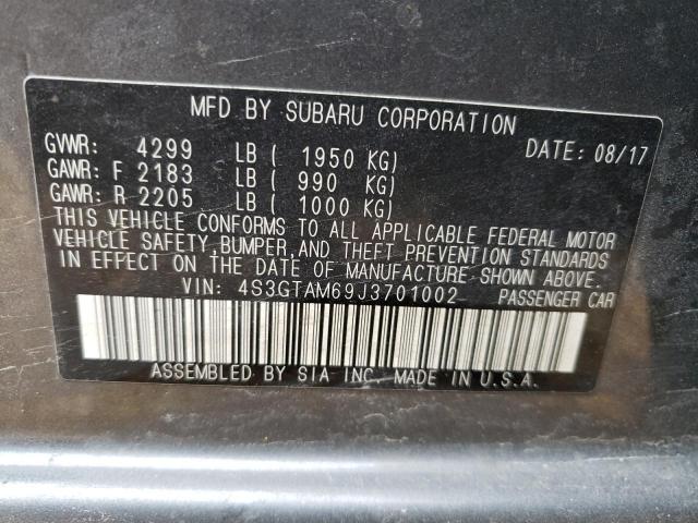 4S3GTAM69J3701002 Subaru Impreza Sport