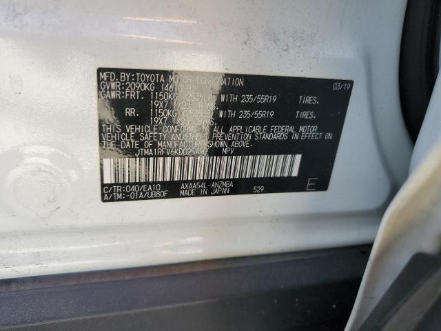 VIN JTMA1RFV6KD025490 2019 TOYOTA RAV4 no.13