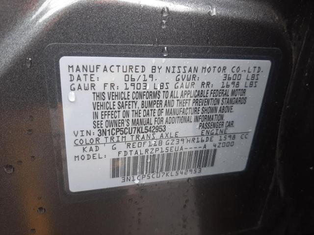 2019 NISSAN KICKS S - 3N1CP5CU7KL542953