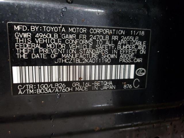 2019 LEXUS GS 350 BAS - JTHCZ1BL2KA011190