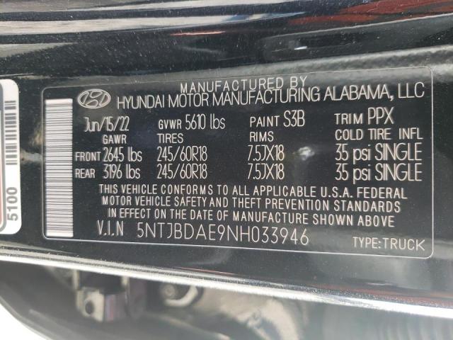 2022 HYUNDAI SANTA CRUZ - 5NTJBDAE9NH033946