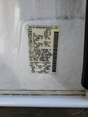 5N1AN08U97C535992 Nissan Xterra Off Road