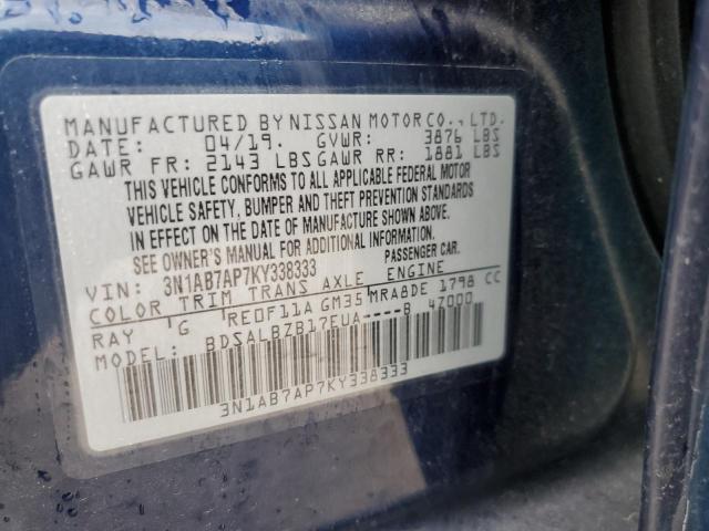 3N1AB7AP7KY338333 Nissan SENTRA S