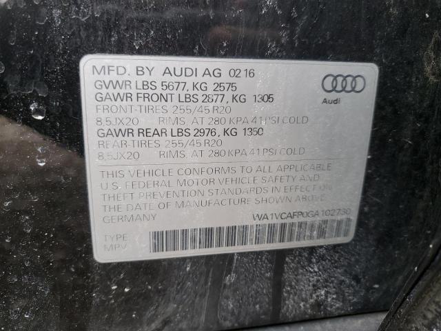 2016 AUDI SQ5 PRESTI WA1VCAFP0GA102730