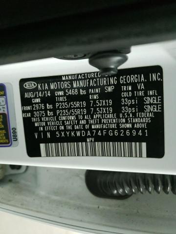 5XYKWDA74FG626941 KIA SORENTO SX